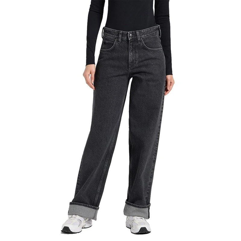 Lee Women's Rider Loose Straight Fit Straight Leg Jeans, Bygone Era, 26W x 31L