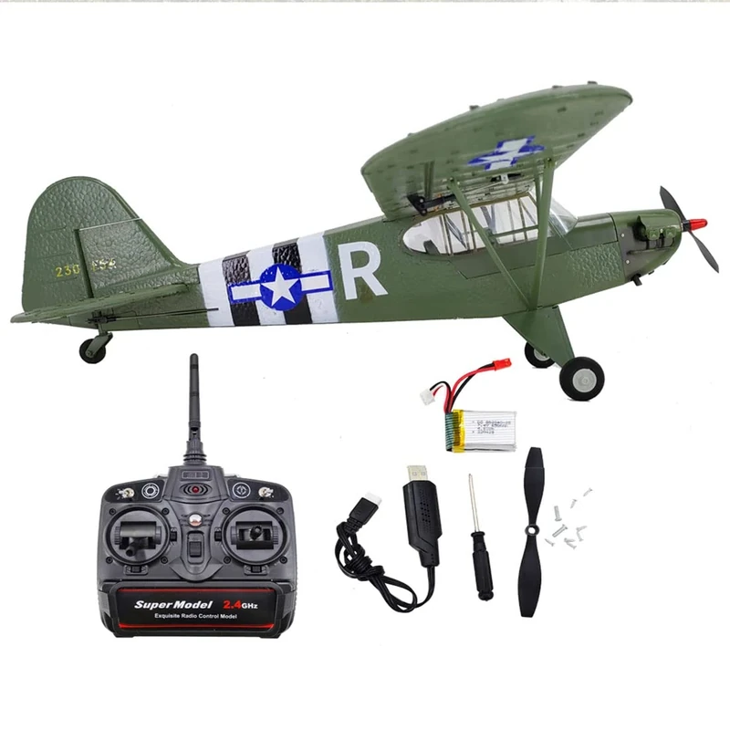 Funwetrike 4-Channel RC J-3 Cub Fighter RTF with Gyro Stabilization