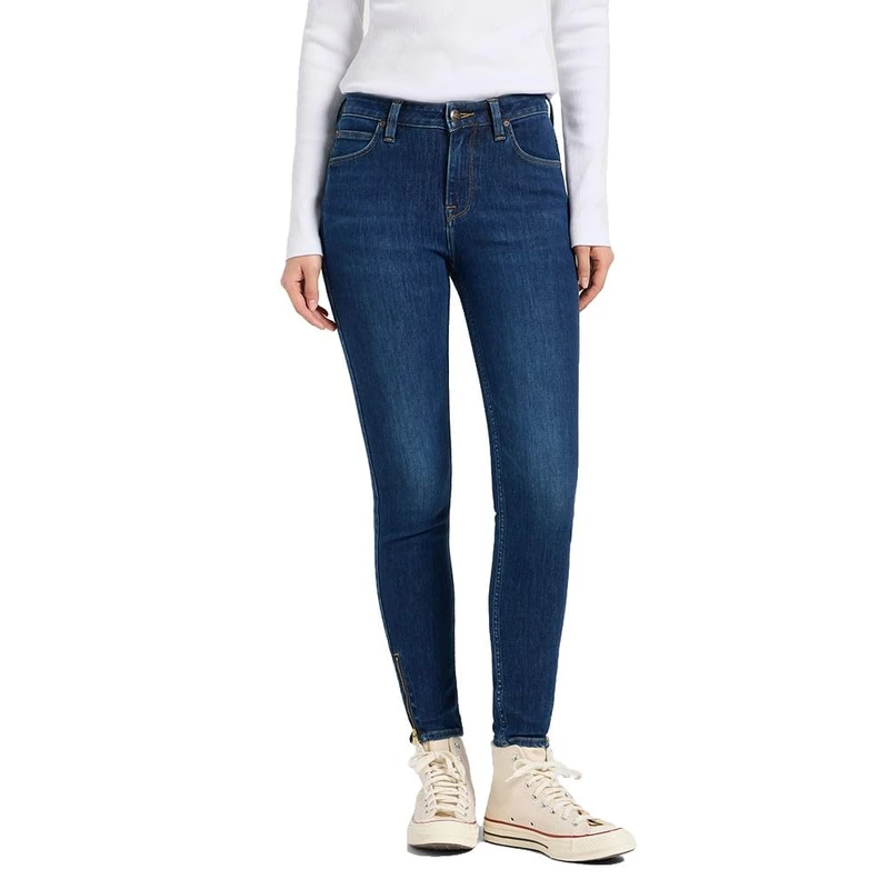 Lee Women's Scarlett High Zip Jeans, No Foul, 32W x 31L - Image 1