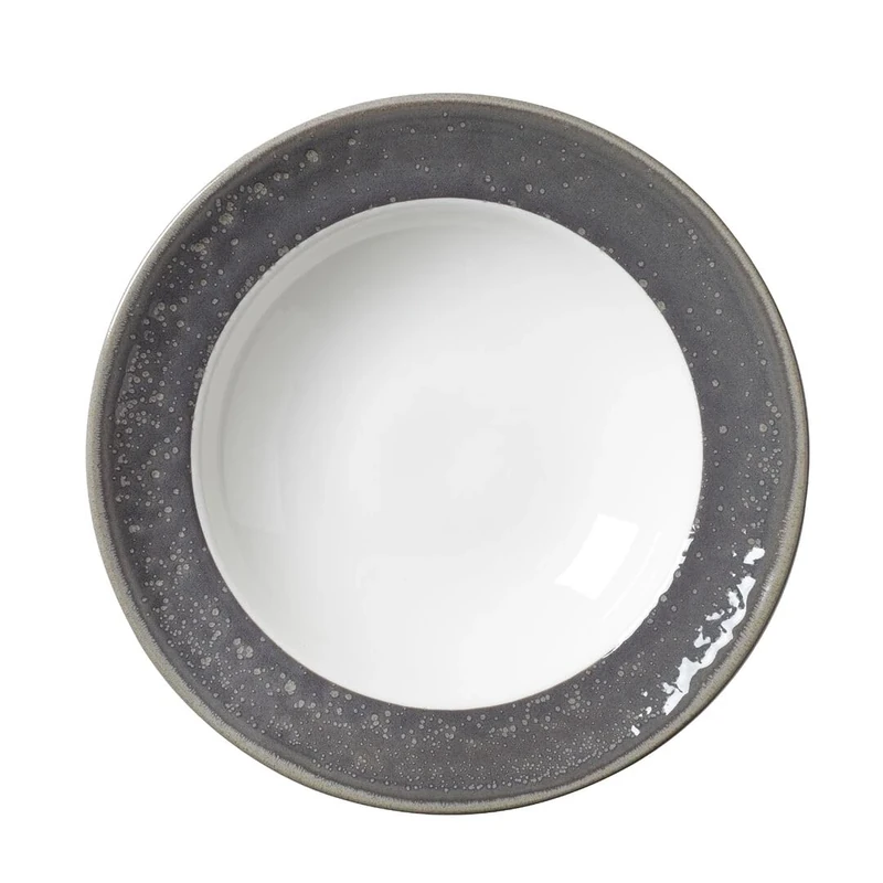 Steelite Revolution Edge Granite Harmony Soup Plate 9.5inch - 24cm, Pack of 12