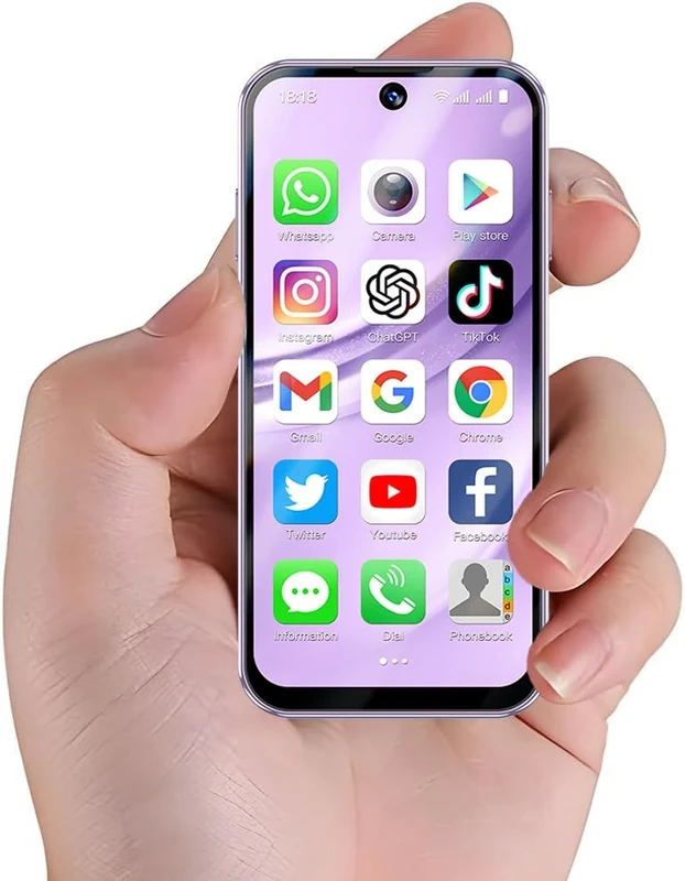 Hipipooo Kids Cell Phone 4G, Unlocked Mini Smartphone for Boys Girls with Android 12, 3GB RAM 32GB ROM, 3.88-Inch Screen, Dual Camera, 1950mAh Battery, Dual SIM（Purple）