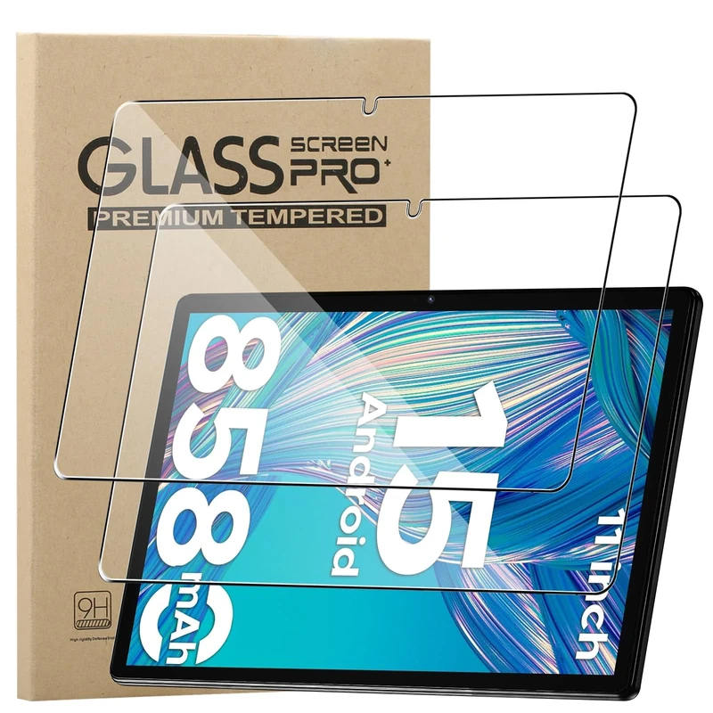 KZIOACSH Screen Protector for Doogee U11/Doogee U11 Pro 11 Inch, 2 Pack Ultra Clear Anti-Scratch Tempered Glass Film 9H Hardness Touch Sensitive Anti-Fingerprint Protective Screen Guard