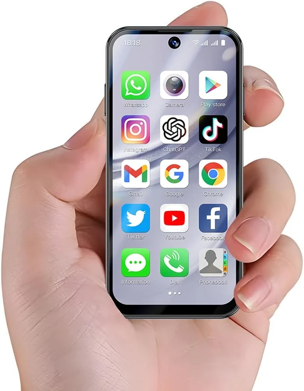 Hipipooo Kids Cell Phone 4G, Unlocked Mini Smartphone for Boys Girls with Android 12, 3GB RAM 32GB ROM, 3.88-Inch Screen, Dual Camera, 1950mAh Battery, Dual SIM（Black）