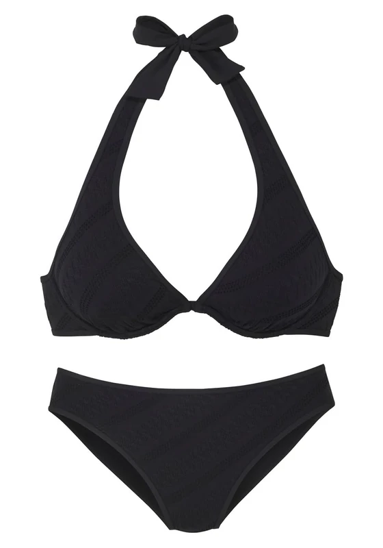 s.Oliver Women's Goa-88 Bikini Set, Black, 14/D