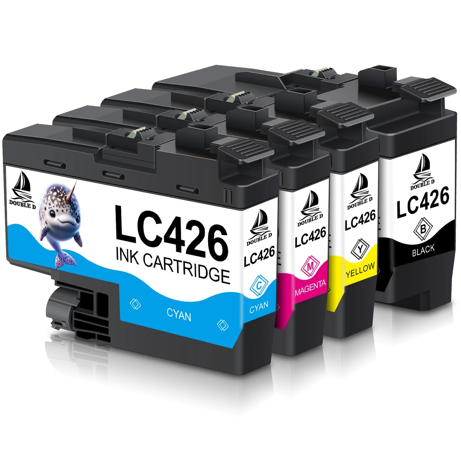 DOUBLE D LC426 Ink Cartridges Multipack for Brother LC426 LC426XL LC 426 LC-426XLVAL Ink Cartridges Compatible with Brother MFC-J4335DW MFC-J4340DW MFC-J4535DW MFC-J4540DW Printers (4 Pack