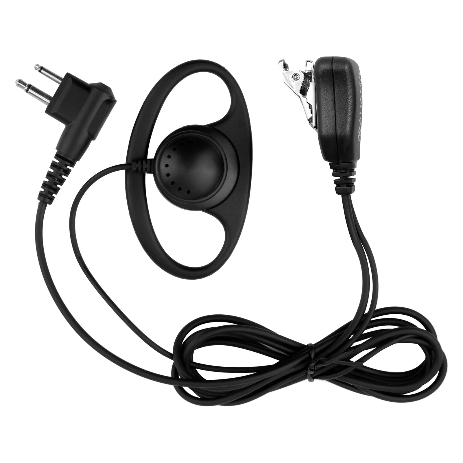 2-Pin Radio Earpiece for Motorola CP040 DP1400 GP300 GP88 GP68 CT150 Two Way Radio Walkie Talkie Headset D-Shape Security Earpiece with Inline PTT Mic for Bodyguard, Police