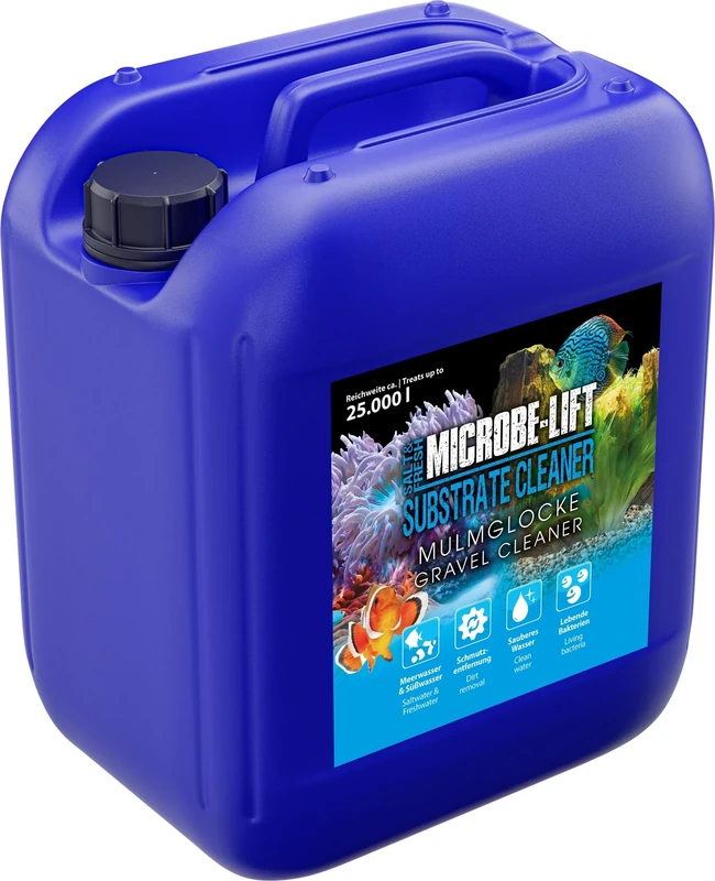 Aquarium substrate cleaner – ARKA Substrate Cleaner 5000 ml – removes sludge & detritus from gravel & substrate – 100% biological with live bacteria – no siphon or hose – for freshwater & marine tanks