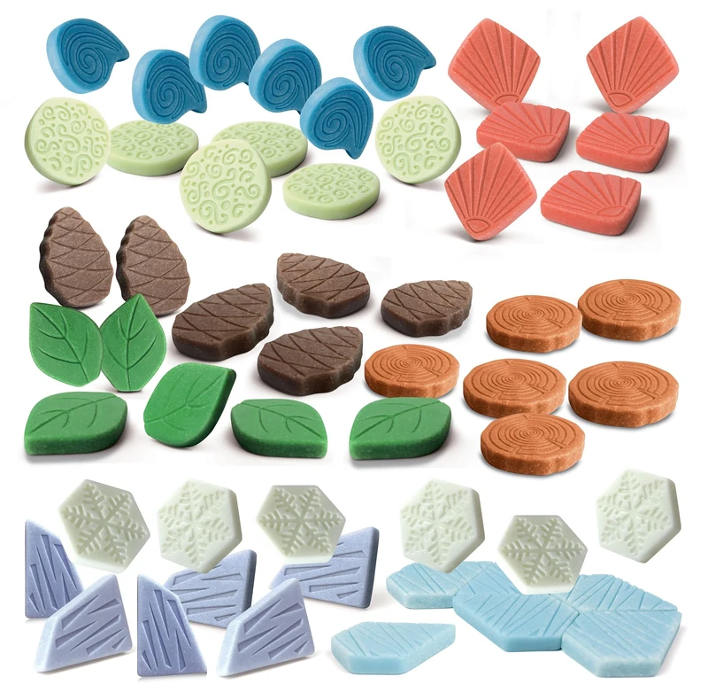 Yellow Door Nature-Inspired Loose Parts Collection for kids aged 2, 3, 4, 5 | Set of 54 stones | Three theme woodland, ocean, and polar | small world play | imaginative play | Outdoor Learning