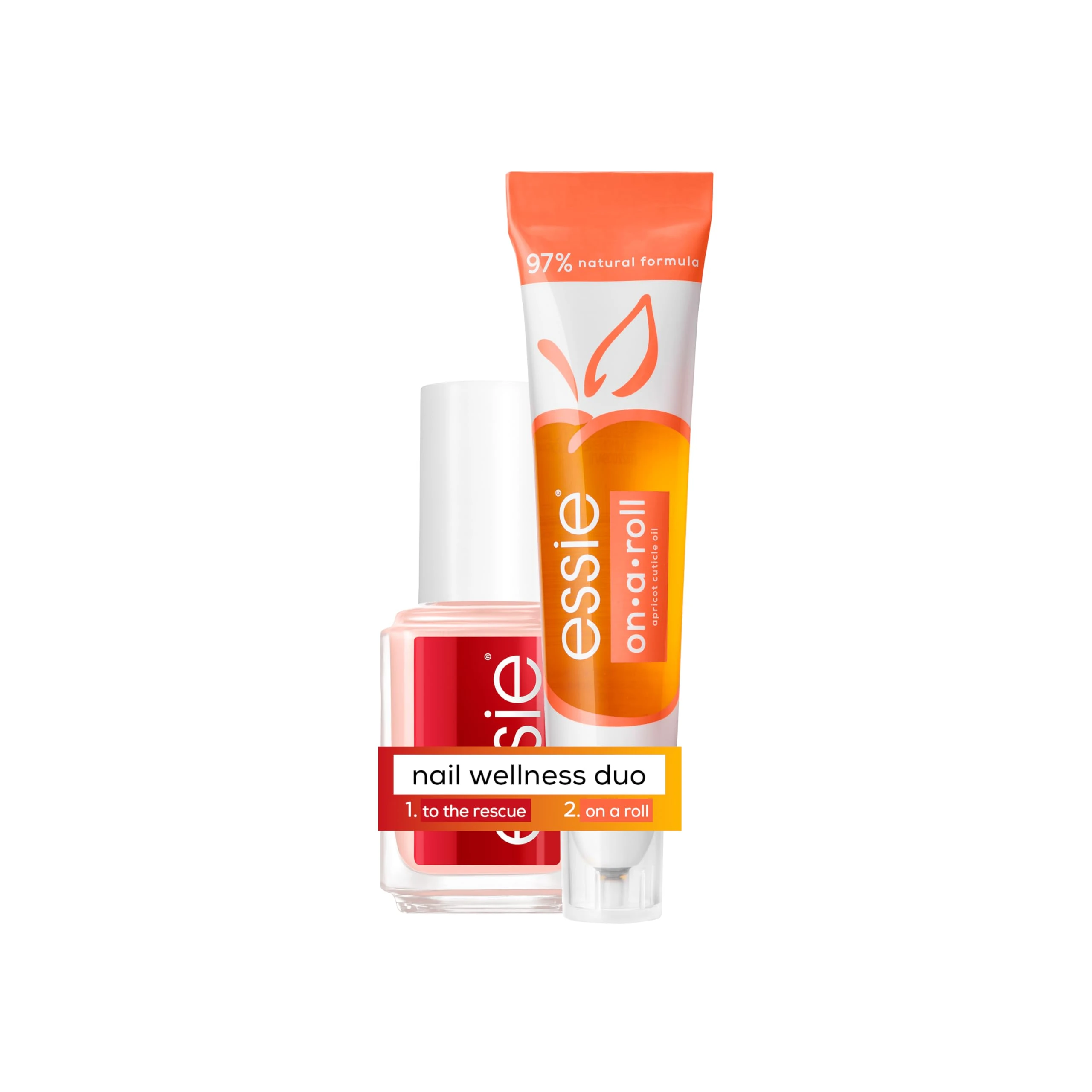 Essie Nail Care Treatment Kit: To The Rescue UV gel damage repair nail treatment + Apricot Nail and Cuticle Oil Treatment On A Roll