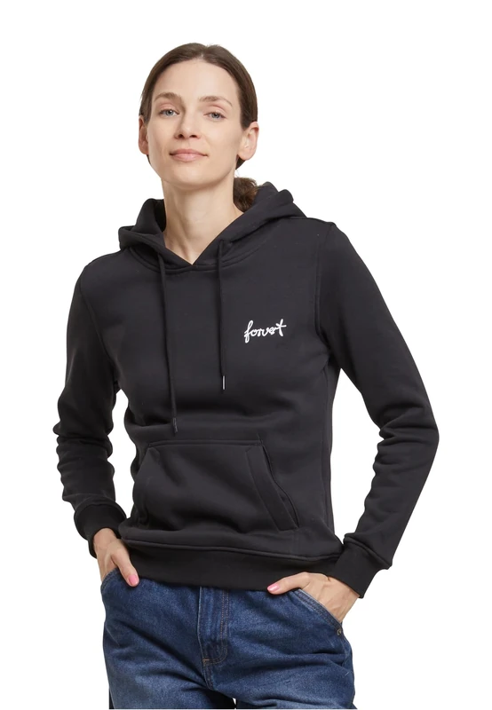 Forvert Women's Heavy Hoodie Napa Hooded Sweatshirt, Black, L