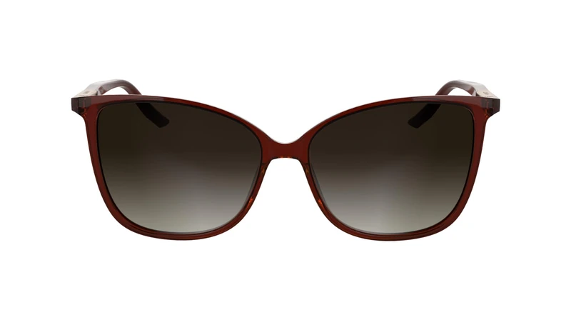 Calvin Klein Women's Sunglasses CK25504S - Transparent Burgundy with Gradient Burgundy Lens