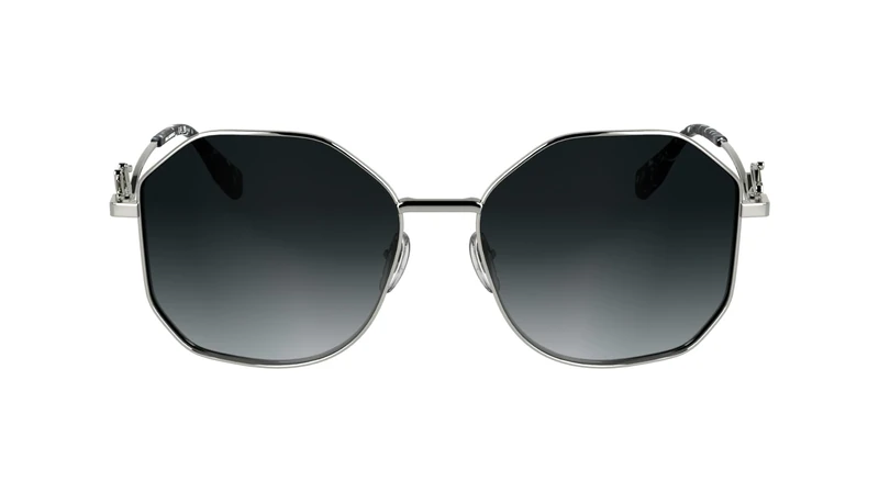KARL LAGERFELD Women's Sunglasses KL358S - Silver Shiny with Gradient Grey Lens