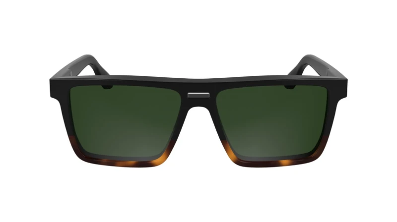 Calvin Klein Men's Sunglasses CK25501S - Black/Havana with Solid Green Lens