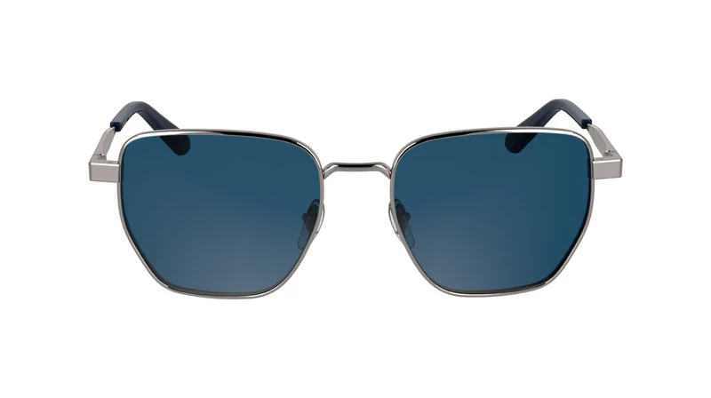 Calvin Klein Unisex Adult Sunglasses CK25100S - Light Gun with Solid Blue Lens
