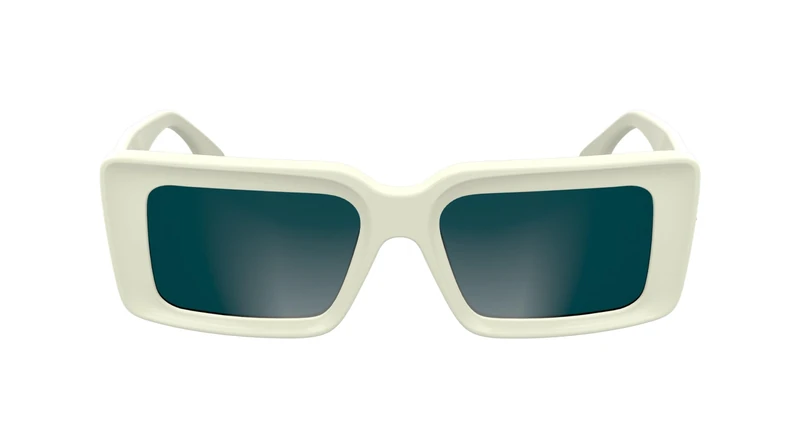 KARL LAGERFELD Women's Sunglasses KL6180S - White with Solid Blue Lens