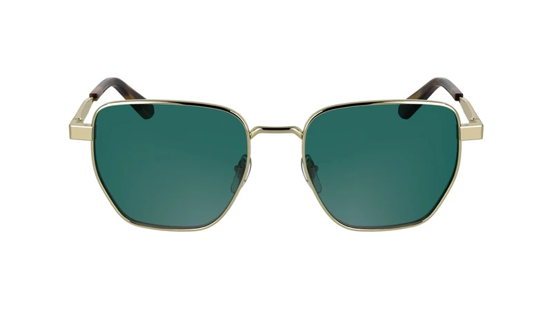 Calvin Klein Unisex Adult Sunglasses CK25100S - Light Gold with Solid Green Lens