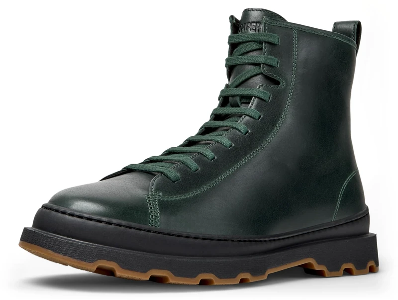 Camper Men Brutus+ K300533 Lace Up Bootie, Dark Green 005, 9.5 UK