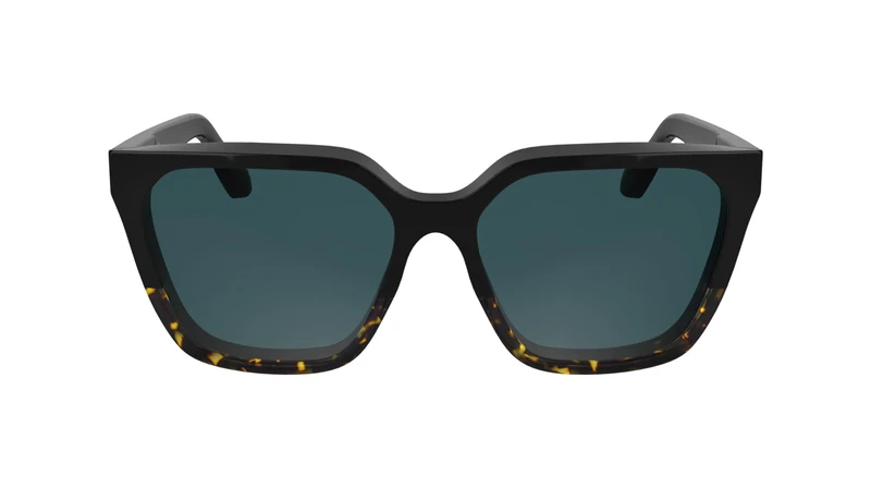 Calvin Klein Women's Sunglasses CK25500S - Black/Havana with Solid Petrol Lens