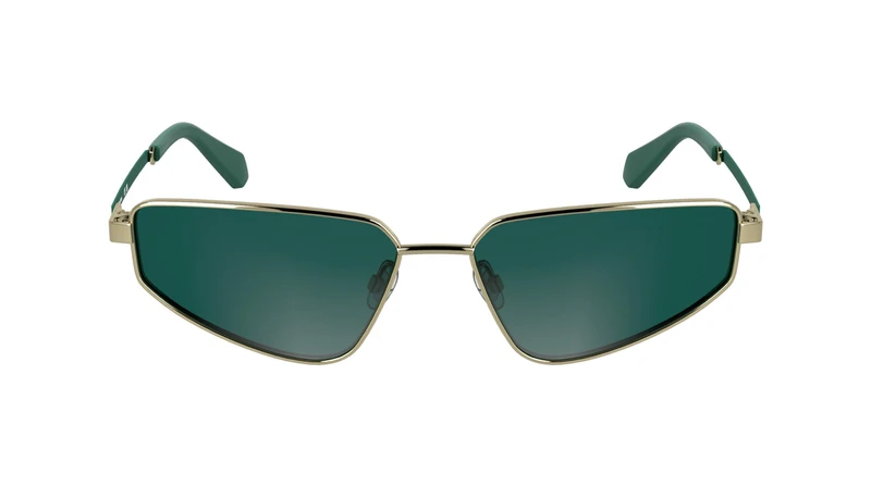 CALVIN KLEIN JEANS Women's Sunglasses CKJ25200S - Gold with Solid Green Lens