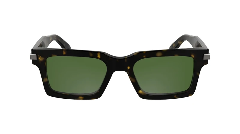 Calvin Klein Unisex Adult Sunglasses CK25503S - Dark Havana with Solid Green Lens