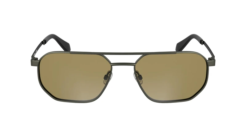 CALVIN KLEIN JEANS Unisex Adult Sunglasses CKJ25202S - Matte Dark Gunmetal with Solid Orange Lens - Image 1