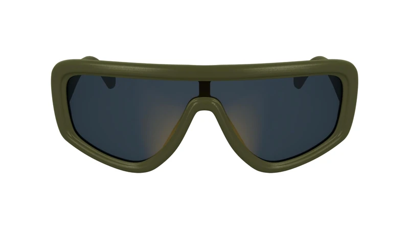 CALVIN KLEIN JEANS Unisex Adult Sunglasses CKJ25605S - Matte Khaki with Solid Gold Mirror Lens