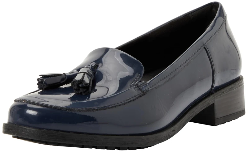 Clarks Havisham Edge Womens Navy Patent, 7.5