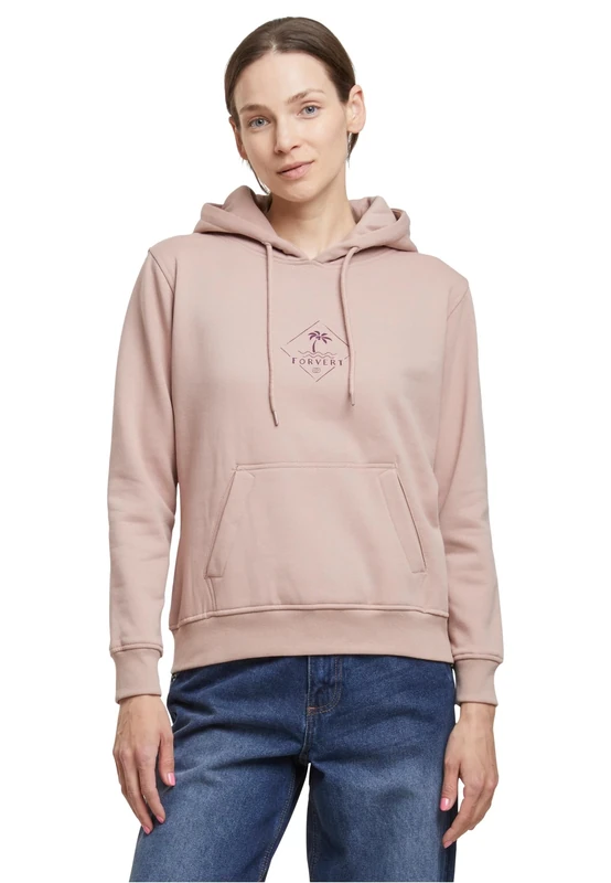 Forvert Women's Heavy Hoodie Santa Rosa Hooded Sweatshirt, Duskrosis, S