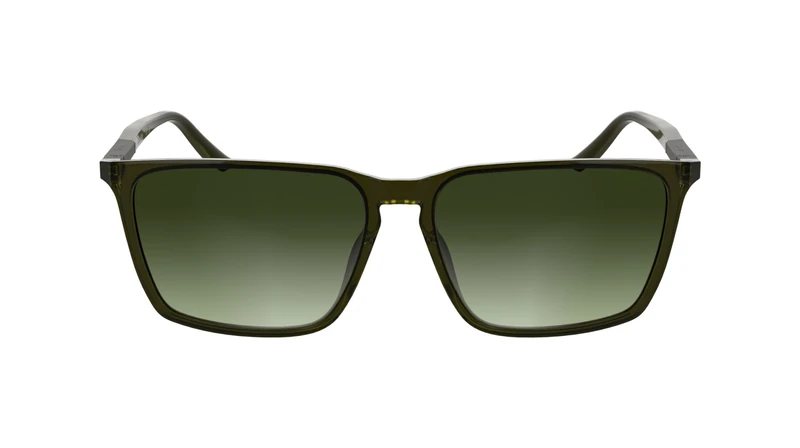 Calvin Klein Men's Sunglasses CK25505S - Transparent Khaki with Gradient Green Lens
