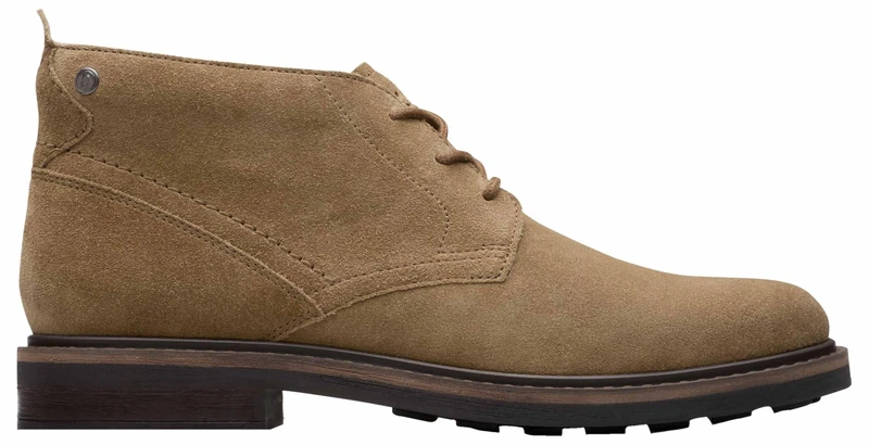 Clarks Premium Men's Newford Mid Chukka Boot, Dark Sand Suede, 12 UK