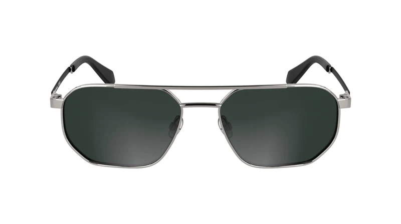 Calvin Klein Jeans Unisex Adult Sunglasses CKJ25202S - Light Ruthenium with Solid Grey Lens