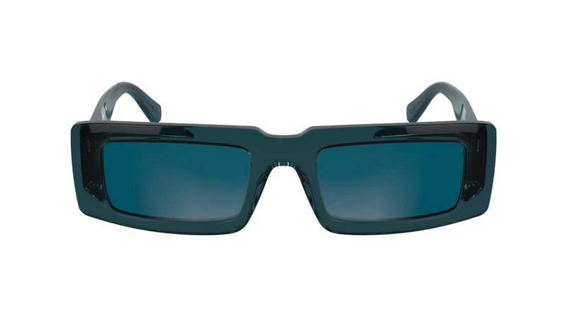 CALVIN KLEIN JEANS Unisex Adult Sunglasses CKJ25608S - Matte Petrol with Solid Petrol Lens