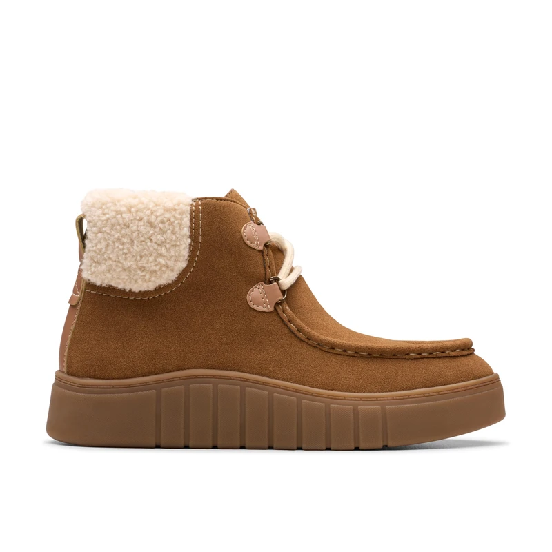 Clarks Premium Womens Mykah Izzy Ankle Boot, Dark Tan Suede, 7.5 UK