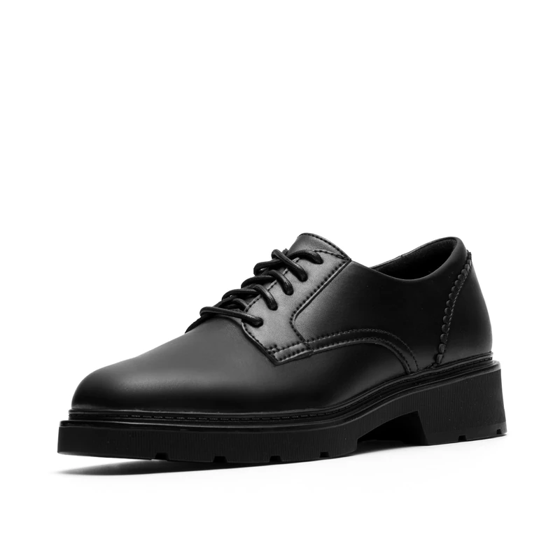 Clarks Lauryl Lace Womens Black Leather, 7.5