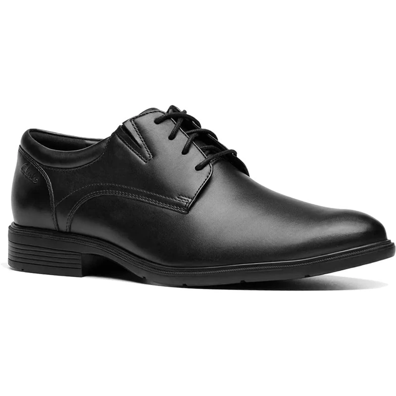 Clarks Steadwell Lace Mens Black Leather, 7.5 - Image 1