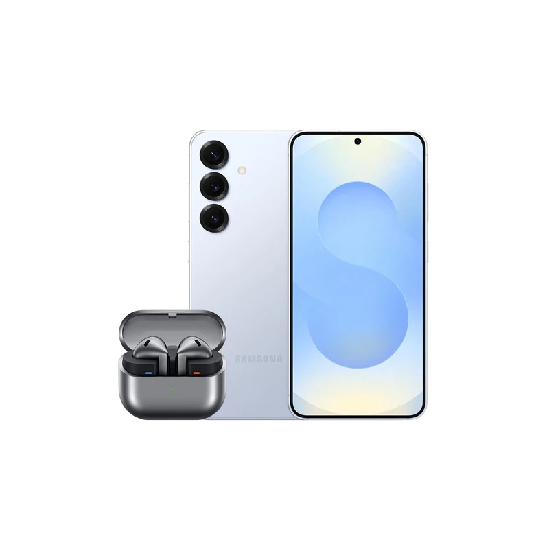 Samsung Galaxy S25 AI Smartphone, 12GB Memory, 512GB Storage, Icy blue and Galaxy Buds3, Grey (UK Version)