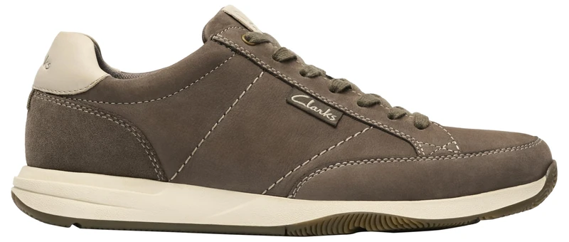 Clarks Townview Lace Mens Grey Nubuck, 9 - Image 1