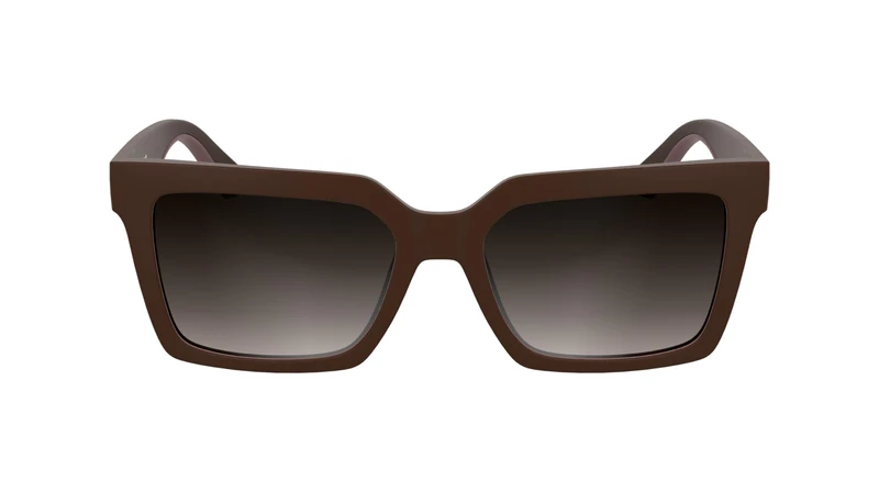 CALVIN KLEIN JEANS Unisex Adult Sunglasses CKJ25602S - Matte Burgundy with Gradient Brown Lens