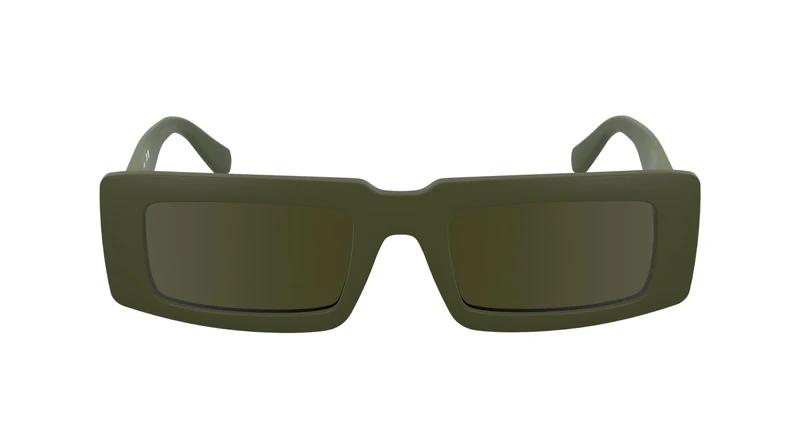 CALVIN KLEIN JEANS Unisex Adult Sunglasses CKJ25608S - Khaki with Solid Brown Lens