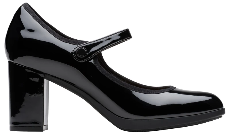 Clarks Women's Bayla Lily, Black Pat, 5.5 UK