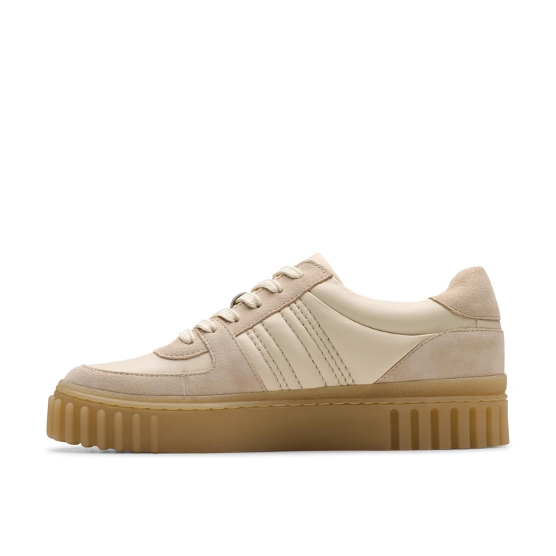 Clarks Mayhill Lace Womens Sand Combi Lea, 4
