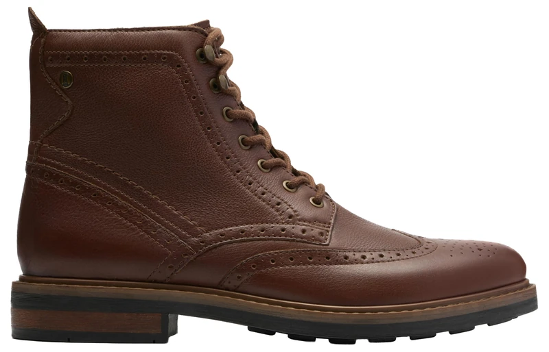 Clarks Newford LaceBT Mens Mid Tan Lea, 6.5