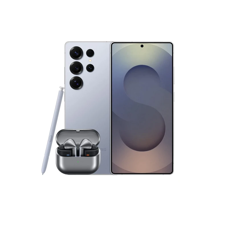 Samsung Galaxy S25 Ultra AI Smartphone, 12GB Memory, 1TB Storage, S Pen Included, Titanium Silverblue and Galaxy Buds3 Pro, Grey (UK Version)