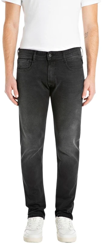 Replay Men's M1005 Jeans, 099 Black Delavé, 34 W/30 L