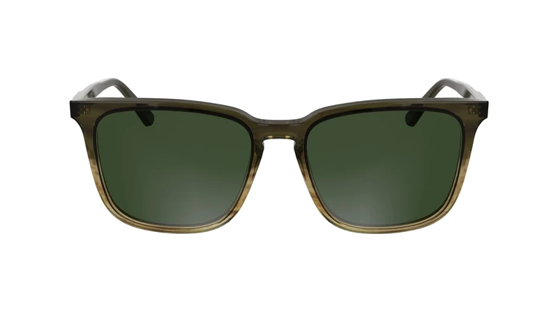 Calvin Klein Men's Sunglasses CK25507S - Striped Khaki with Solid Dark Khaki Lens