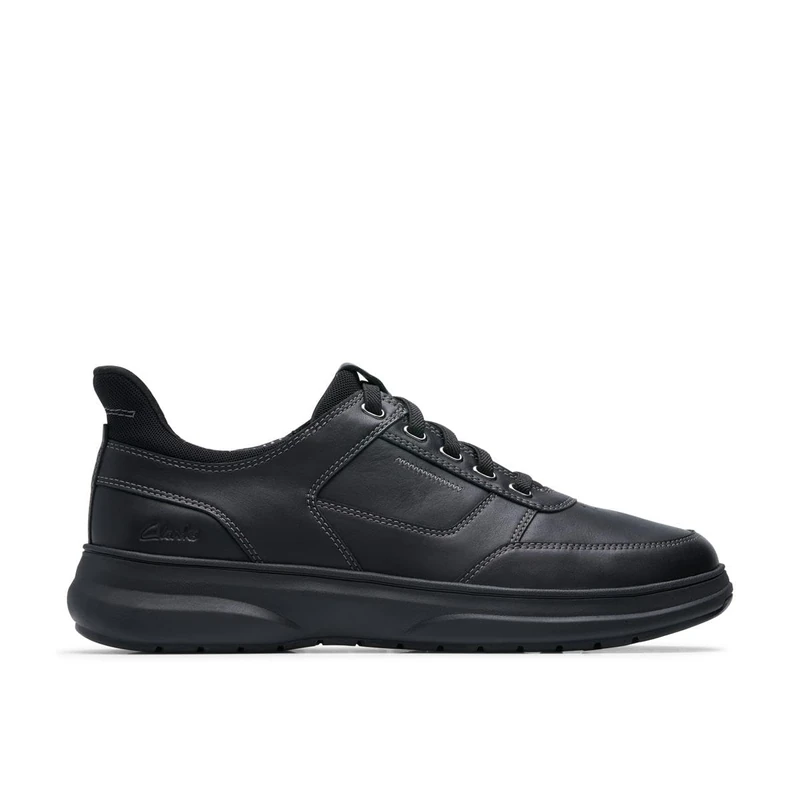 Clarks Mullan Easy Mens Black Leather, 12