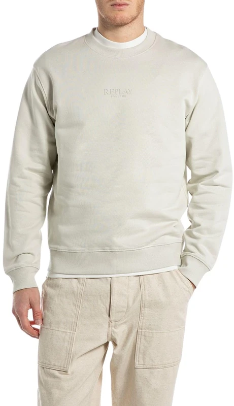 Replay Men's M3187 Sweatshirt, 985 Cloud, XL