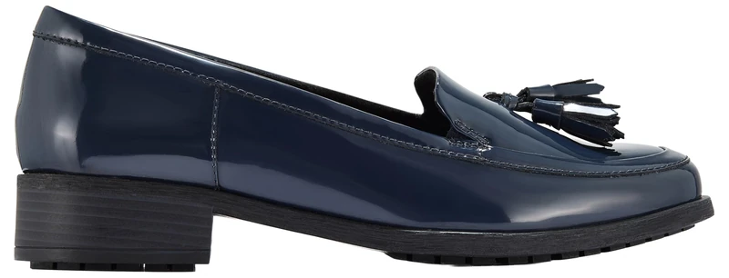 Clarks Women's Havisham Edge, Navy Patent, 4 UK