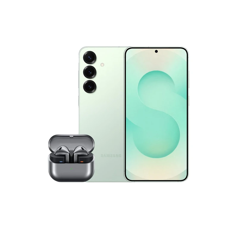 Samsung Galaxy S25+ AI Smartphone, 12GB Memory, 256GB Storage, Mint and Galaxy Buds3, Grey (UK Version)
