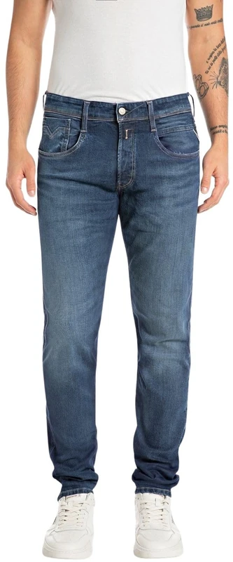 Replay Men's M914y Jeans, 007 Dark Blue, 32 W/30 L